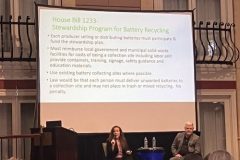 Veronica Harris and Jay Weiderhold share information about Pennsylvania's upcoming bill to recycle lithium-ion batteries