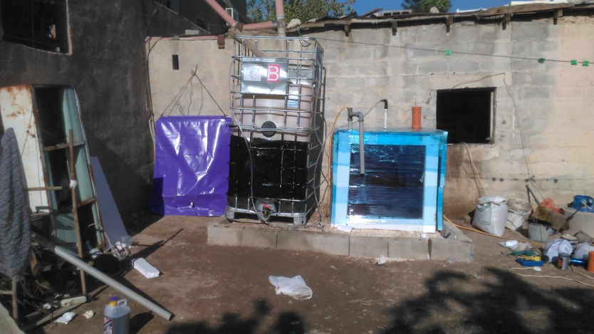 Passive Solar Heated IBC Biodigester at Auja Ecovillage